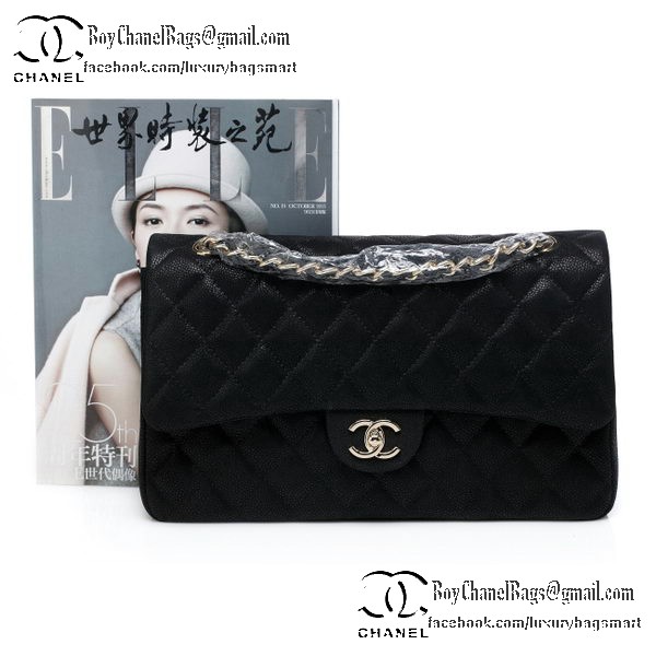 Chanel Classic Flap Bag Cannage Pattern CHA1113 Black