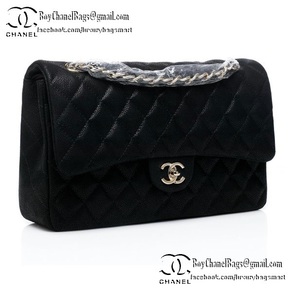 Chanel Classic Flap Bag Cannage Pattern CHA1113 Black