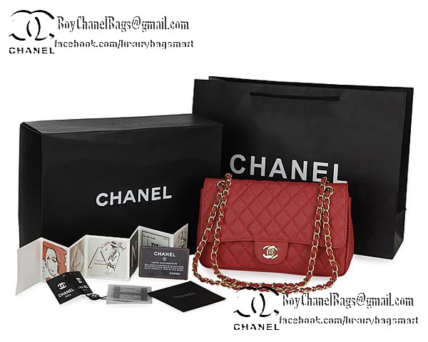 Chanel Classic Flap Bag Cannage Pattern CHA1113 Red