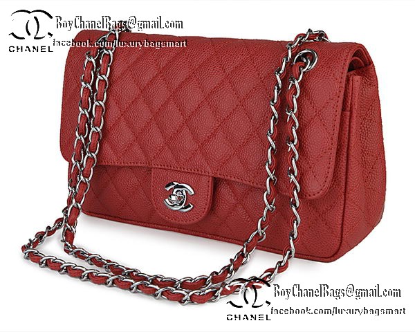 Chanel Classic Flap Bag Cannage Pattern CHA1113 Red