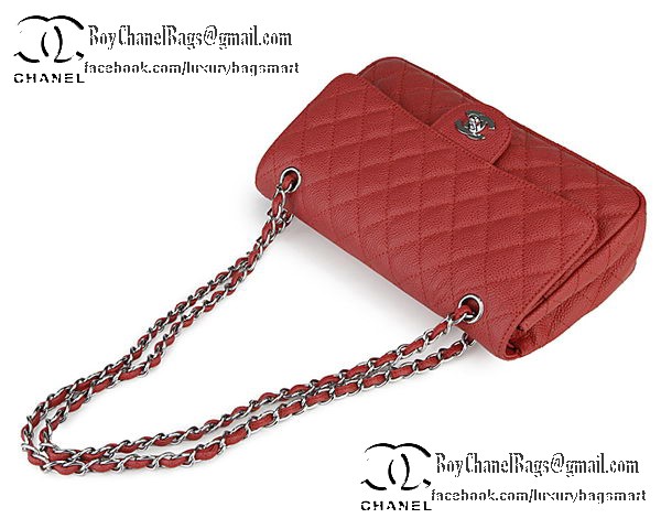 Chanel Classic Flap Bag Cannage Pattern CHA1113 Red