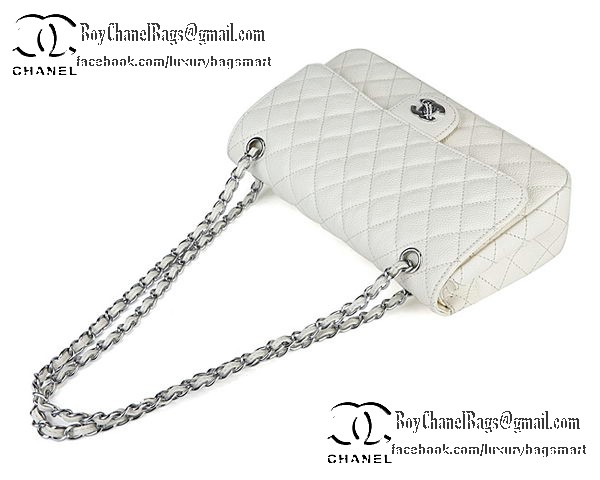 Chanel Classic Flap Bag Cannage Pattern CHA1113 White