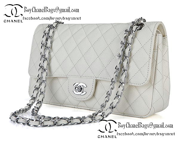 Chanel Classic Flap Bag Cannage Pattern CHA1113 White