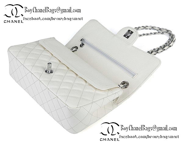 Chanel Classic Flap Bag Cannage Pattern CHA1113 White