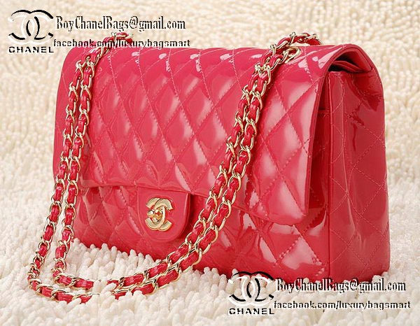 Chanel Classic Flap Bag Patent Leather CHA1113 Peach