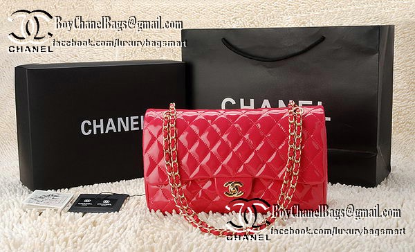 Chanel Classic Flap Bag Patent Leather CHA1113 Peach