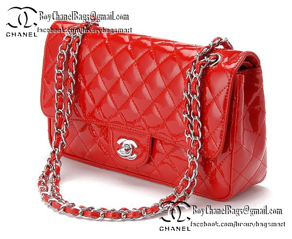 Chanel Classic Flap Bag Patent Leather CHA1113 Red