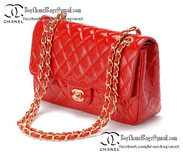 Chanel Classic Flap Bag Patent Leather CHA1113 Red