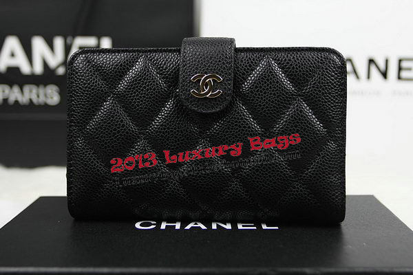 Chanel Matelasse Bi-Fold Wallet Original Cannage Pattern Leater CHA48667 Black