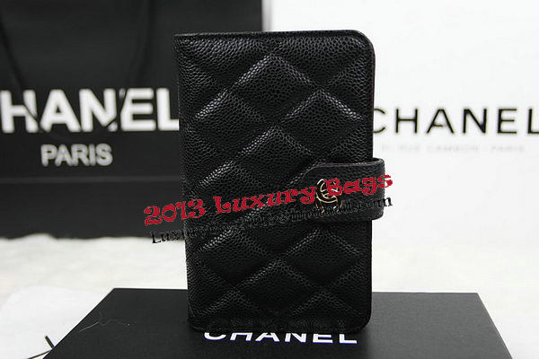 Chanel Matelasse Bi-Fold Wallet Original Cannage Pattern Leater CHA48667 Black