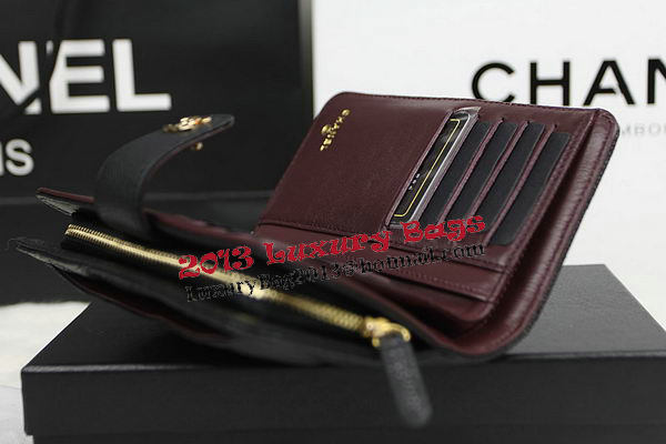 Chanel Matelasse Bi-Fold Wallet Original Cannage Pattern Leater CHA48667 Black