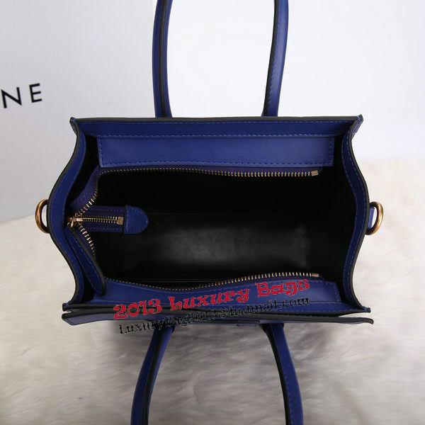 Celine Luggage Nano Bag Smooth Leather C106 Blue