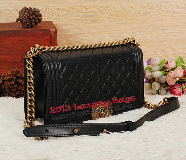 Boy Chanel Flap Shoulder Bag Original Leather CHA68076 Black