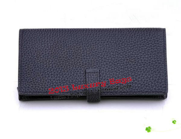 Hermes Bearn Japonaise Bi-Fold Wallet Grainy Leather H68942 Black