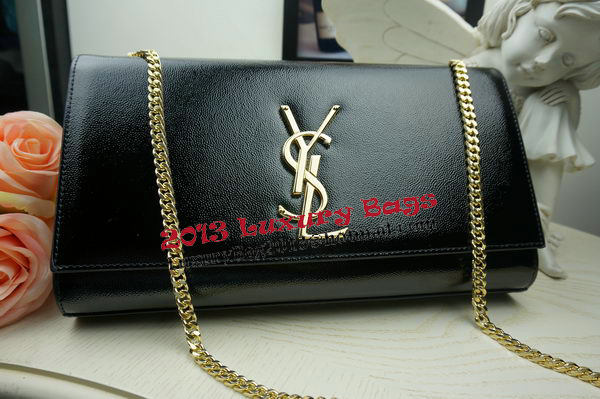 Yves Saint Laurent mini Monogramme Cannage Pattern Shoulder Bag Y009 Black