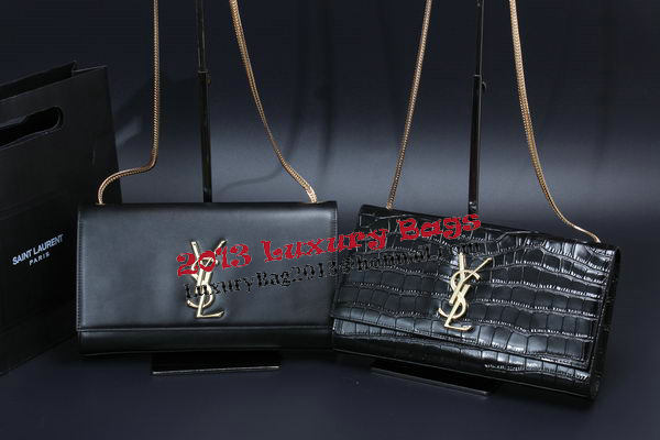 Yves Saint Laurent mini Monogramme Smooth Leather Shoulder Bag Y009 Black