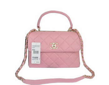 Chanel Classic Top Handle Bag Original Sheepskin Leather CHA92236 Pink