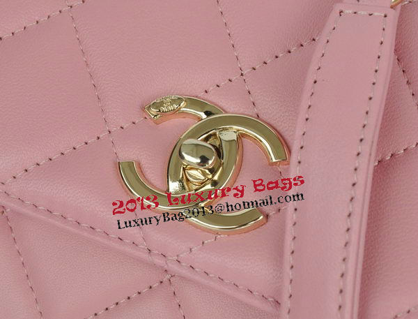 Chanel Classic Top Handle Bag Original Sheepskin Leather CHA92236 Pink