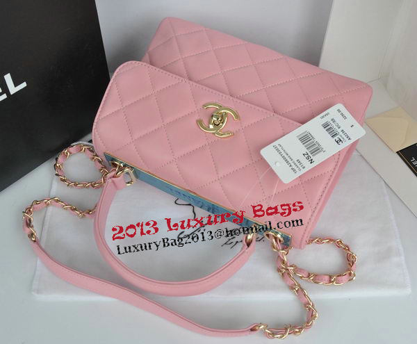 Chanel Classic Top Handle Bag Original Sheepskin Leather CHA92236 Pink