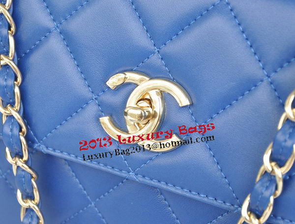 Chanel Classic Top Handle Bag Original Sheepskin Leather CHA92236 Royal