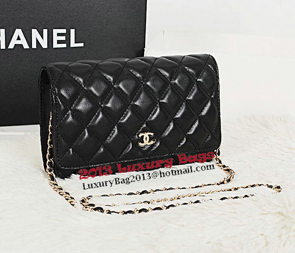 Chanel CHA33814 Original Sheepskin Leather mini Flap Bag Black