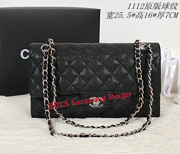 Chanel Classic Flap Bag 2.55 Series Original Cannage Pattern CHA1112 Black