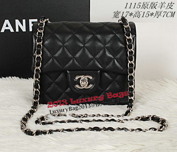 Chanel mini Classic Flap Bag Original Leather CHA1115 Black