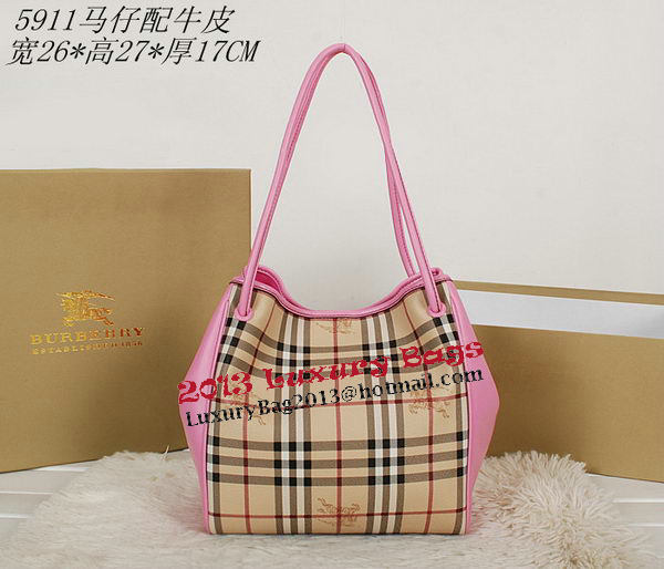 BurBerry Small Haymarket Check Tote Bag B5911 Pink