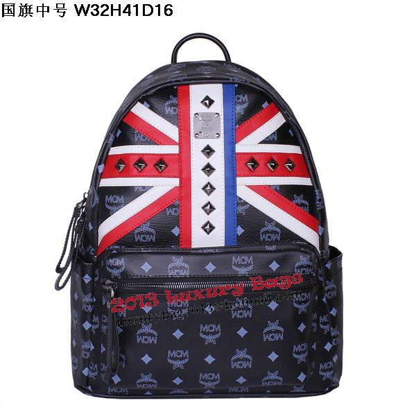 MCM Medium Flag of UK Backpack MC5173 Black