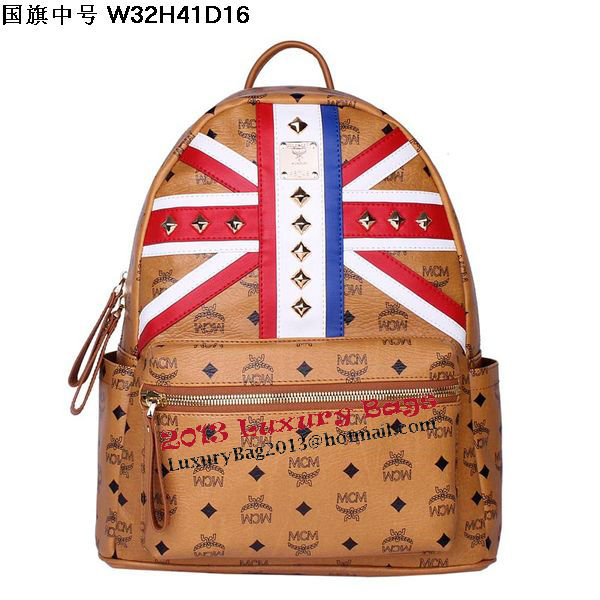 MCM Medium Flag of UK Backpack MC5173 Wheat