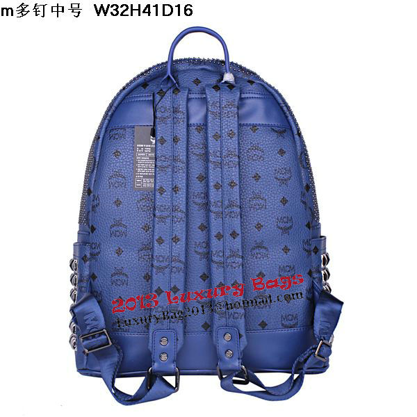 MCM Medium Stark Front Studs Backpack MC4237 Royal