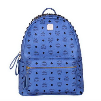 MCM Medium Top Studs Backpack MC4232 Blue