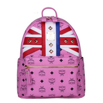 MCM Small Flag of UK Backpack MC5173S Rosy