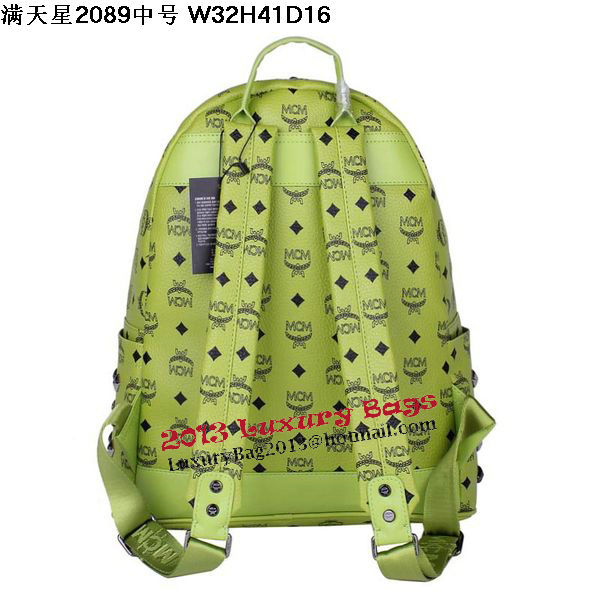 MCM Stark Studded Medium Backpack MC2089 Green