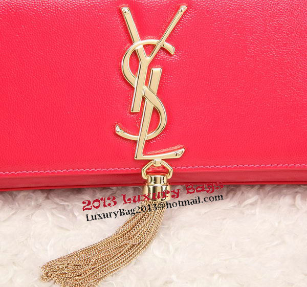 YSL Classic Monogramme Tassel Patent Leather Clutch Bag Y8908 Red