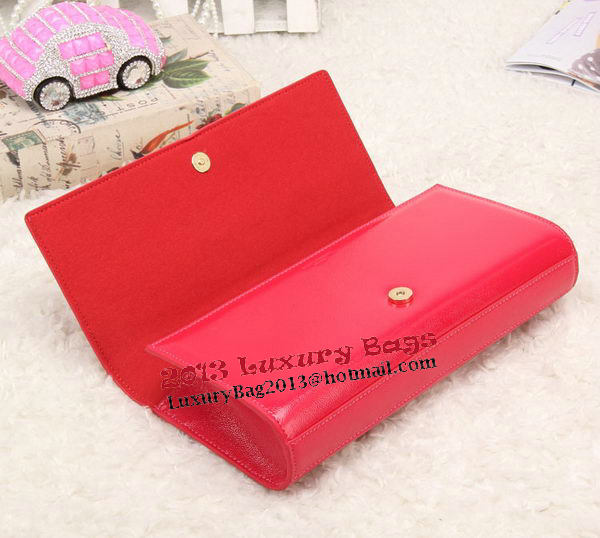 YSL Classic Monogramme Tassel Patent Leather Clutch Bag Y8908 Red