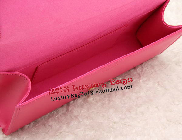 YSL Classic Monogramme Tassel Smooth Leather Clutch Bag Y8908 Rose