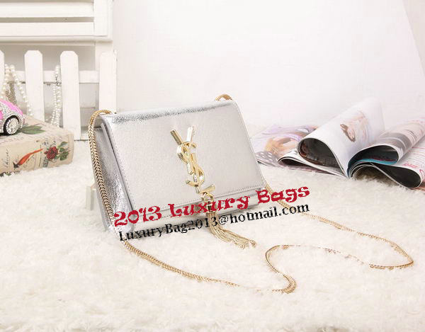 Yves Saint Laurent Monogramme Cross-body Shoulder Bag Silver