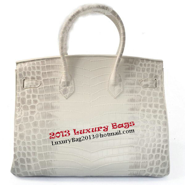 Hermes Birkin 35CM Tote Bag OffWhite Croco Leather Gold