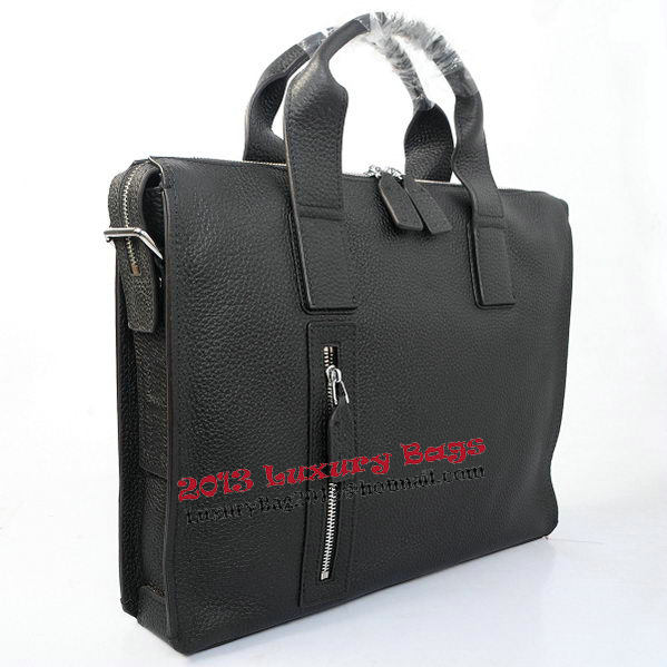 Hermes Briefcase Original Grainy Leather H8813 Black