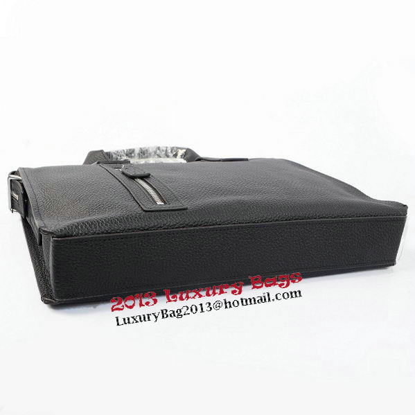 Hermes Briefcase Original Grainy Leather H8813 Black