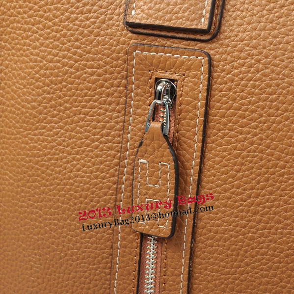 Hermes Briefcase Original Grainy Leather H8813 Wheat