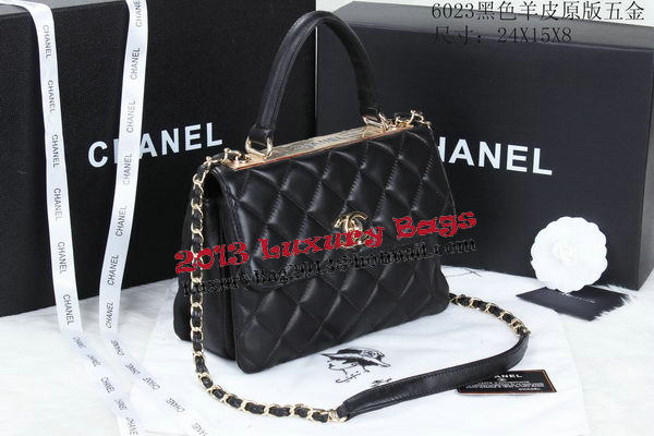 Chanel Classic Top Flap Bag Sheep Leather CHA6023 Black