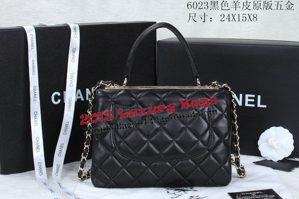 Chanel Classic Top Flap Bag Sheep Leather CHA6023 Black