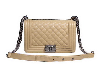 Boy Chanel Flap Shoulder Bag Sheepskin Leather CHA2068 Apricot