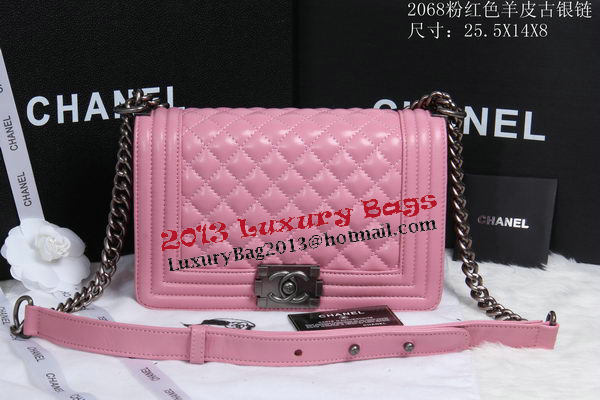 Boy Chanel Flap Shoulder Bag Sheepskin Leather CHA2068 Pink