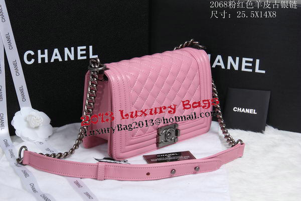 Boy Chanel Flap Shoulder Bag Sheepskin Leather CHA2068 Pink