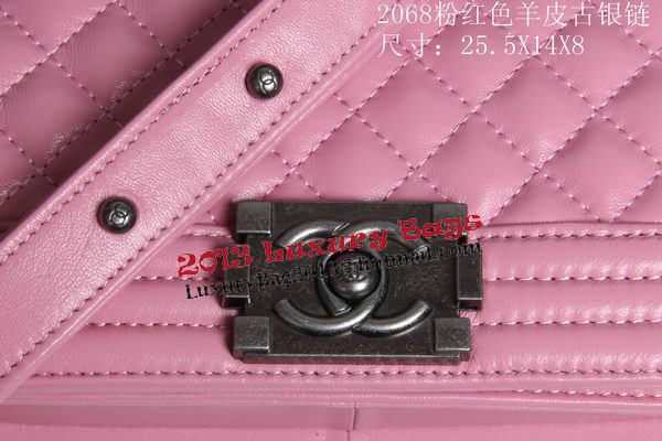 Boy Chanel Flap Shoulder Bag Sheepskin Leather CHA2068 Pink