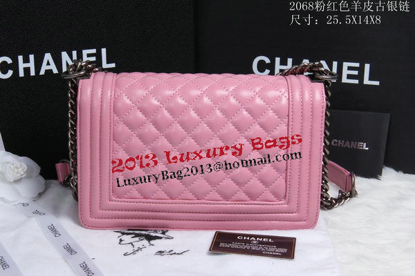 Boy Chanel Flap Shoulder Bag Sheepskin Leather CHA2068 Pink