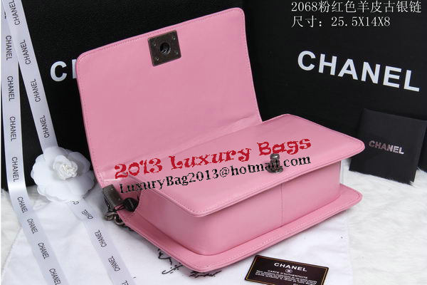 Boy Chanel Flap Shoulder Bag Sheepskin Leather CHA2068 Pink